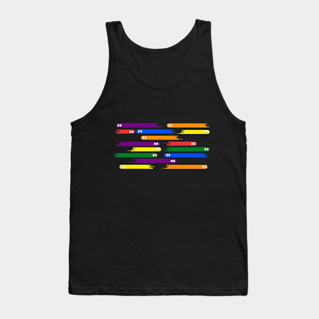 retro vintage videogames funny colorfull lgbt Tank Top by Pannolinno